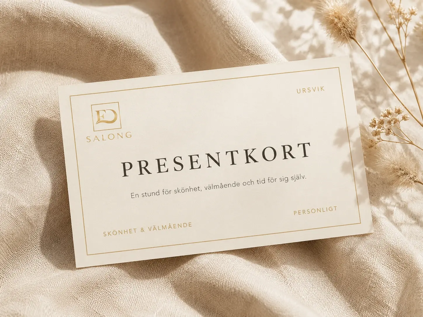 Presentkort från Salong ED i Ursvik